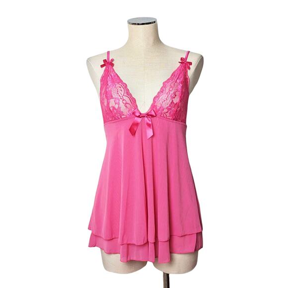 PURE ROMANCE Dream Girl NEW Pink Nightie W/Matching Panties Medium 7978 - Picture 1 of 2